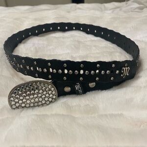Miss Me Black Studded Belt